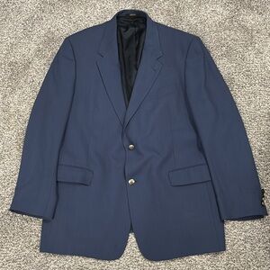 Hart Schaffner Marx Made in USA Men's Navy Dress Blazer-size 44R